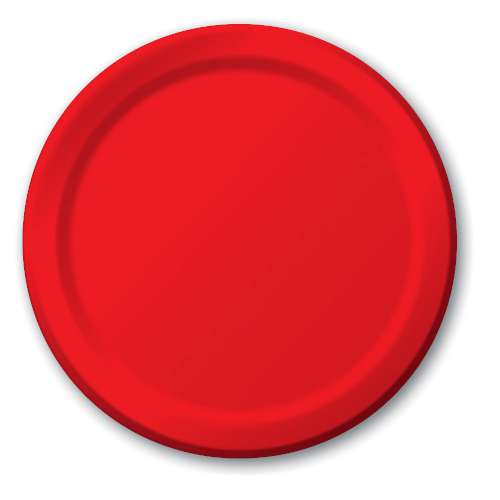 Red Lunch Plates - Click Image to Close